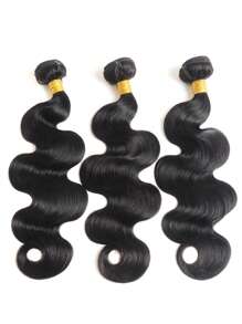 Brazilian Body Wave Bundles Human Hair 3 Bundles Unprocessed Virgin Hair Weave Bundles Human Hair Natural Color Bundles Human Hair Extensions For Women - Natural Black - View 4