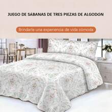 180*200cm Juego de ropa de cama de tres piezas (funda de colchón, funda de almohada, sábana) 180*200cm, de diferentes colores, conjunto suave con estampados, ropa de cama moderna y sencilla, ropa de cama y textil para hogar, no se descolora ni tiña, adecuado para uso individual, dormitorios, viajes, camping y actividades al aire libre.
