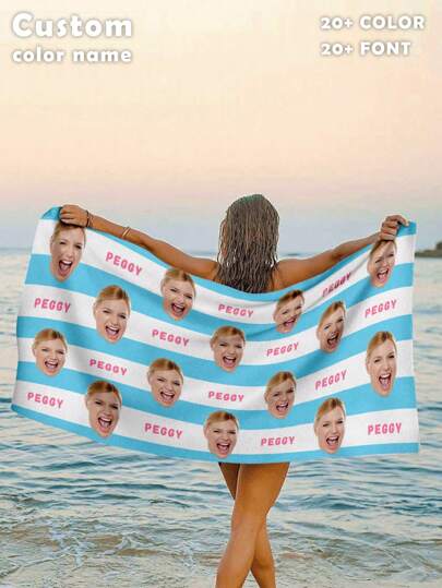 1 قطعة منشفة شاطئ مخصصة بتصميم المحيط والشريط، منشفة شاطئ مخصصة بالاسم والصورة الشخصية، منشفة شاطئ مخصصة للبنات/الأولاد، مثالية للشاطئ والسفر والسباحة والجيم واليوغا، اكسسوارات شاطئ، منشفة شاطئ مخصصة للأصدقاء، متعددة الأحجام للاختيار منها، متعددة الاستخدامات، قابلة للتعديل، زخرفية، قابلة لإعادة الاستخدام، راقية، جذابة، عالية الجودة، حديثة، ملونة، جميلة، مريحة، أنيقة، مخصصة، شخصية، فريدة، هدايا مثالية للرجال والنساء والأصدقاء والعائلة والأبناء والبنات والمكتب والمنزل