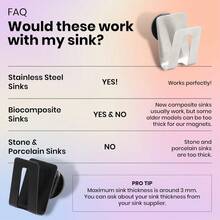 Magnetic Sponge Holder - For Steel, Metal & Composite Sinks - Magnetic Back - Magnetic Sponge Holder For Kitchen Sink - Magnetic Sink Sponge Holder (Steel)