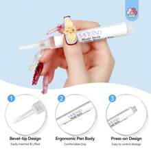 SAVILAND Nail Glue Remover Pen: 10S Quick Removal Gel Remover For Nails With Vitamin E Natural Ingredients Press On Nails Remover For Artificial Nails Solid Glue Gel Removal - Clear - View 3