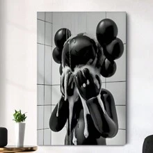 Framed-Violent Bear Shower Hypbeast Poster - Printable Art Shower Wall Art, Bathroom Wall Decoration, Graffiti Legal Wall Art, - Đã đóng khung - Xem 1