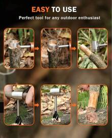 Bushcraft Gear For Survival, Bushscraft Hand Auger, Survival Tools,Bushcraft Auger,Scotch Eye Wood Auger Drill Bit For Camping And Bushcraft (Black) - Black - View 5