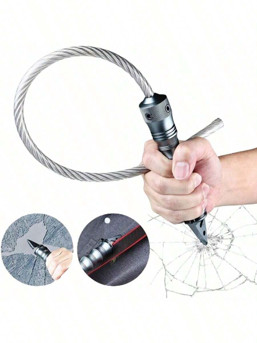 Rompeventanas, látigo de alambre de autodefensa, látigo de autodefensa táctico multifuncional - Multicolor - Ver 1