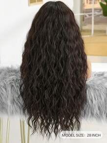 28 Inch Long Wavy Synthetic Wig Without Bangs: Natural Appearance, Heat Resistant, Suitable For Parties, Cosplay And Everyday Wear - Dark Brown - View 6