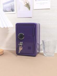 1 pieza Caja fuerte, mini taquilla pequeña caja de almacenamiento tipo hucha con cerradura de combinación y llave, para documentos, dinero, joyas, artículos personales, caja de seguridad para el hogar, oficina, hotel, negocios, útiles escolares, vuelta al cole - Multicolor - Ver 7