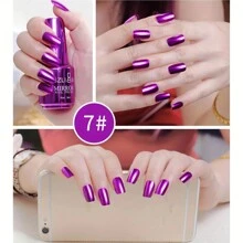 12 Colors Metallic Gel Liner Nail Art, Mirror Chrome 3D Effect Gel Nail Polish 8ml Build In Thin Brush Metal Painted Drawing Stripper Gel Polish Curing Requires Gift For Home Salon  Use (12 Colors Set) - 彩色 - 查看 8