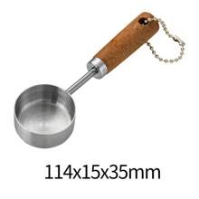 4/8Pcs Stainless Steel Measuring Cups And Spoons Set With Wooden Handle, Multiple Colors - Versatile Cooking And Baking Tools - Measuring Cups Set With Graduations - Kitchen Essentials, Food, Cooking, Travel, Kitchen Supplies, Kitchen Utensils. Multiple Colors, Multiple Sizes, Stackable Storage To Meet Your Different Needs