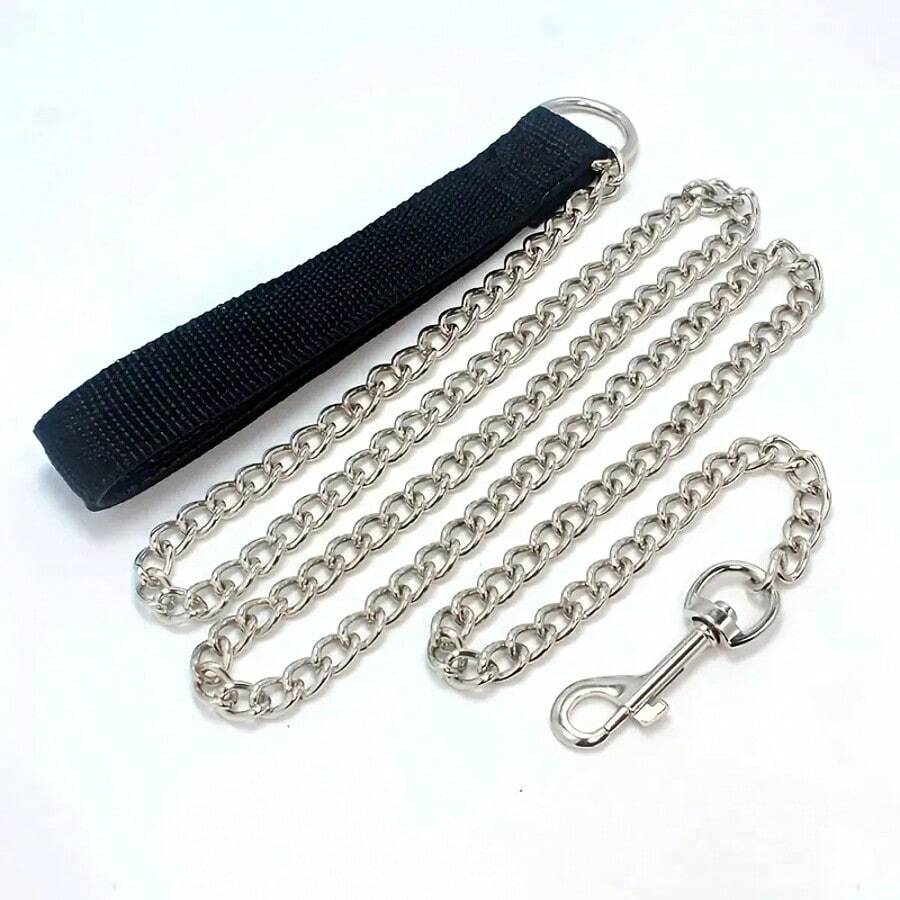 AKAPET Sturdy Metal Dog Leash, Bite Resistant, Chew Resistant, With A Comfortable Foam Grip, Outdoor Leash Suitable For Training Dogs, Suitable For All Dog Breeds