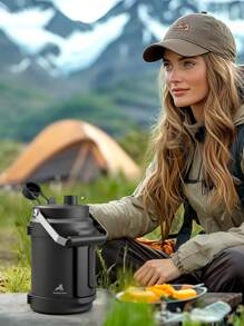 1 加侖旅行保溫水瓶：二合一吸管嘴蓋，雙手柄，防漏，保冷 48 小時，128 盎司不銹鋼水壺，適用於健身房、騎自行車、公路旅行、工作、家庭、野餐（午夜） - 黑色 - 查看 8