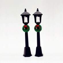 5 件迷你花环路径灯、娃娃屋微型路灯、微型景观灯装饰、迷你模型照明、逼真的圣诞路径灯、创意路径灯装饰