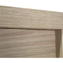 MUNDO IN MUEBLES Mesa de Comedor Minori 160x90 cm, Mesa Comedor Minimalista Cocina Pequeña, Mesa para Desayunador, Comedor, Antecomedor, Oficina, Melamina y Metal, Decoracion Interior Exterior Moderna - Encino - Ver 7