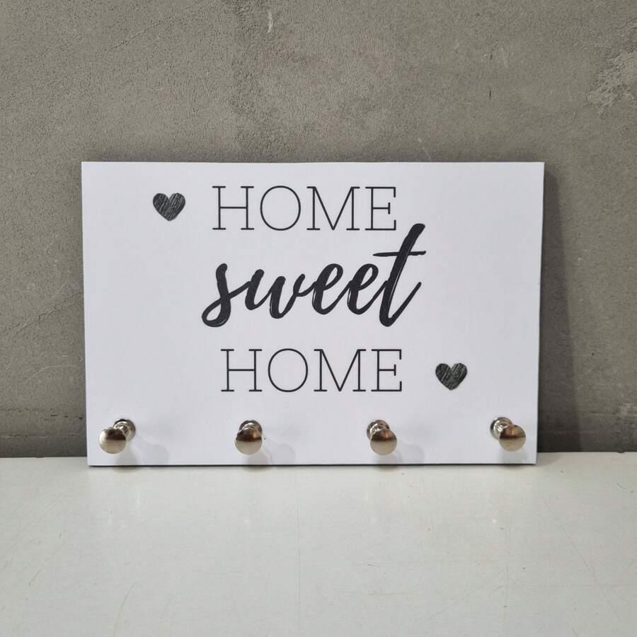 Porta Chaves Decorativo MDF - Home Sweet Home - A - Visão 1