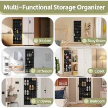 35 Pocket Over The Door Shoe Organizer,Reusable Breathable Large Mesh Bag Men's & Women's Sneaker Organizer,Shoe Organizer For Kids,Hanging Shoe Storage Hanging Bag (Black)