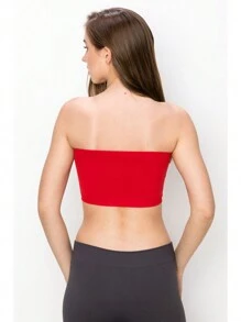 KURVE SEAMLESS MINI BANDEAU TUBE TOP - Red - View 2