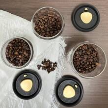 1 pieza Canister de vidrio borosilicato de alta calidad, para granos de café y almacenamiento en la cocina - Capacidad de 480 ml / 860 ml / 1150 ml / 1720 ml - Transparente - Excelente para mantener la frescura y el aroma