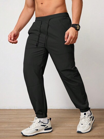 Pantalones De Chándal Casuales De Verano Para Hombre,Cómodos y Transpirables,Pantalones Jogger De Color Liso Con Cordón En La Cintura y Bolsillo,Para Entrenamiento, Senderismo y Uso Diario