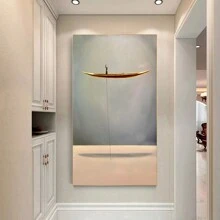 1PC Nordic Style Boatman Support Canvas Painting, Modern Art Print Posters For Office And Home Decoration, Simple And Stylish Wall Arts, No Frame Gifts Birthday Graduation