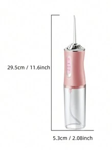 Electric Water Flosser, Suitable For Personal Oral Care (Especially For Braces Wearers), Portable Dental Irrigator, Equipped With 4 Nozzles, 230ml Reinforced Water Tank, One-Key Switch 3 Modes, Whitening Teeth, Cleaning Mouth, Suitable For Men And Women Home Oral Care (Upgraded Charging Interface, Made Of TPCY-C Material, No Leakage) - Coral Pink - View 3