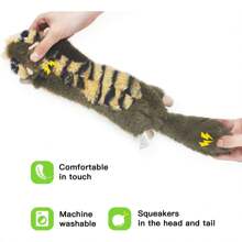 Juguetes chirriantes para perros sin relleno, paquete de 6 juguetes para perros pequeños juguetes duraderos para masticar perros de peluche lindos animales naturales para la dentición juguetes chirriantes - Multicolor - Ver 2