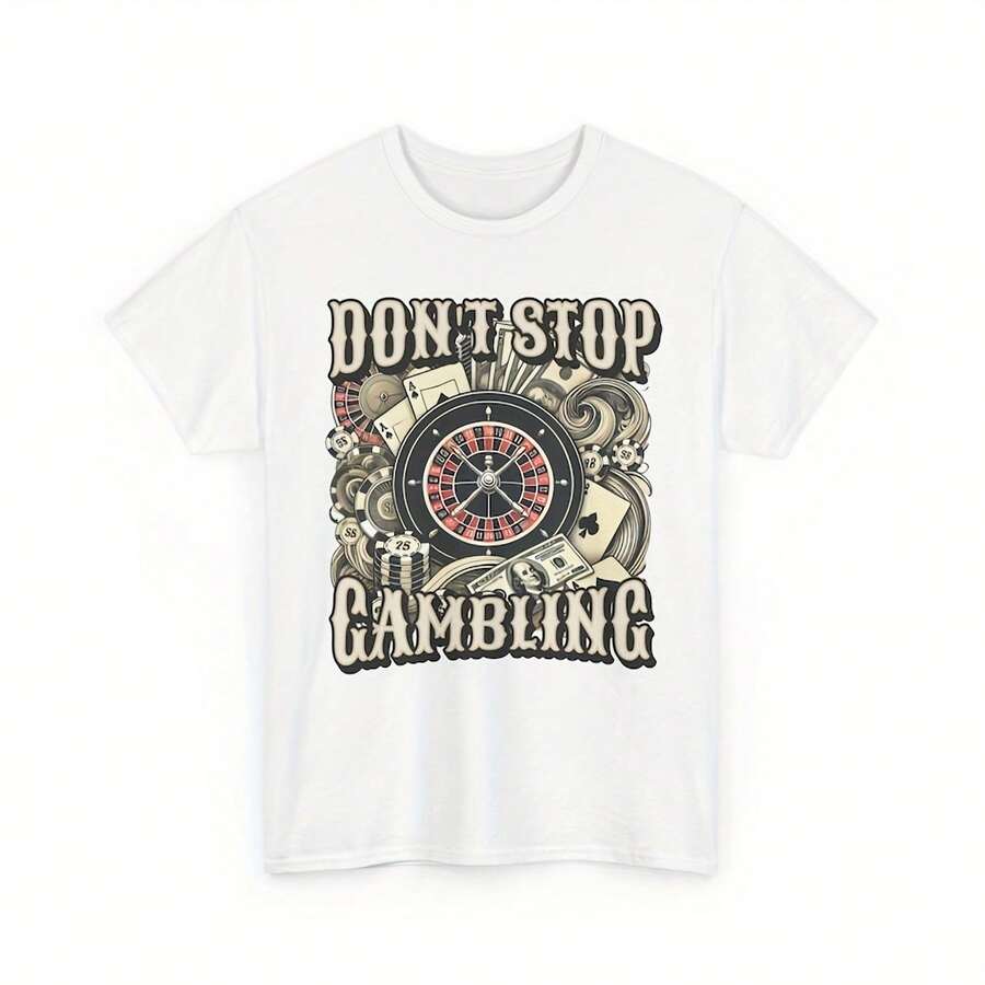 Don't Stop Gambling Shirt, Gift For Betting Enthusiast, Funny Sportsbook Shirt, Birthday & Christmas Present, Gambler Shirt - 白色 - 查看 1