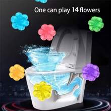 12Pcs Toilet Gel 14 Flower Count Toilet Bowl Gel Stamp Toilet Cleaner Gel Stamp Kit Air Freshener Flower Fragrance,Floral Fragrance Toilet Deodorizing Gel, Toilet Cleaner, Odor Eliminating Gel, Bathroom Air Freshener, Suitable For Toilet, Bathroom, Cleaning Supplies