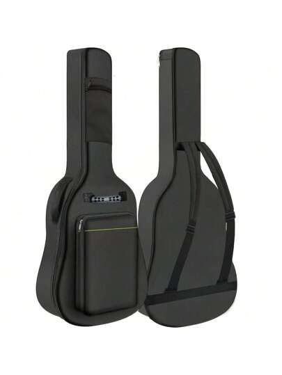 41 Inch Waterproof Guitar Bag, Acoustic Guitar Bag Water Resistent Dual Adjustable Shoulder Strap Guitar Case Gig Bag With Back Hanger Loop,Guitar Bags, Electric Guitar Case, Waterproof Oxford Electric Guitar Gig Bag, Two Pockets, For Acoustic Classical Guitar, Ukulele, Bass Guitar