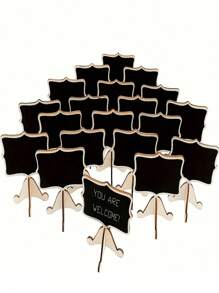 1/5/10pcs/ Mini Chalkboards, Chalkboards With Stands, Message Board Signs, Small Wooden Chalkboards, Suitable For Weddings, Birthday Parties, Table Numbers, Food Signs And Special Event Decorations, Cheesecake Labels And Decorations Valentine DAY, Valentines