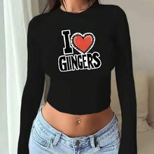 Heart I GINGERS Women's Fashion Long Sleeve Clothing - Black - View 1