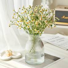 1 Piece Glass Vase, 7.48 Inches Tall, Modern Minimalist Design, Home Decor, Centerpiece For Wedding Tables, Suitable For Wedding, Christmas, Halloween, Valentine's Day Gifts Birthday Graduation