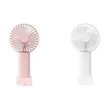 1 pieza Ventilador de triple hoja recargable por USB con soporte, se puede usar como soporte para teléfono/tableta, diseño lindo adecuado tanto para niños como para niñas. Regalo ideal para mujeres, perfecto para actividades al aire libre, playa, oficina, escuela, hogar [Ventilador de refrigeración de verano]