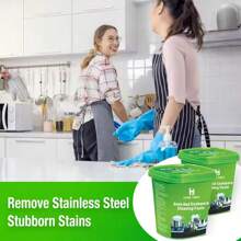 HomeTimes Over & Cookware Cleaner, 400g Stainless Steel Cleaning Paste Remove Stains From Pots Pans, Multi-Purpose Cleaner & Polish Removes Household Clean Universal Cleaning Paste For Removing Rust, Stainless Steel Cleaner And Polish Magical Stainless Steel Cookware Kitchen Cleaner, Kitchen, Bathroon, Household Supplier