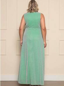 Mint Green Plus Size Bridesmaid Dress - 薄荷綠 - 查看 2