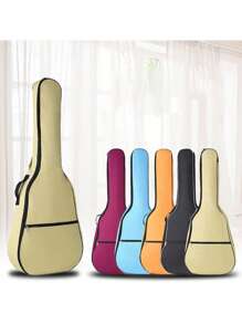 Sac de guitare imperméable de 41 pouces, sac de guitare acoustique résistant à l'eau avec sangle d'épaule double réglable, étui de transport avec boucle de suspension au dos, sacs de guitare, étui de guitare électrique, sac de transport imperméable en oxford pour guitare électrique avec deux poches, pour guitare acoustique, classique, ukulélé, basse
