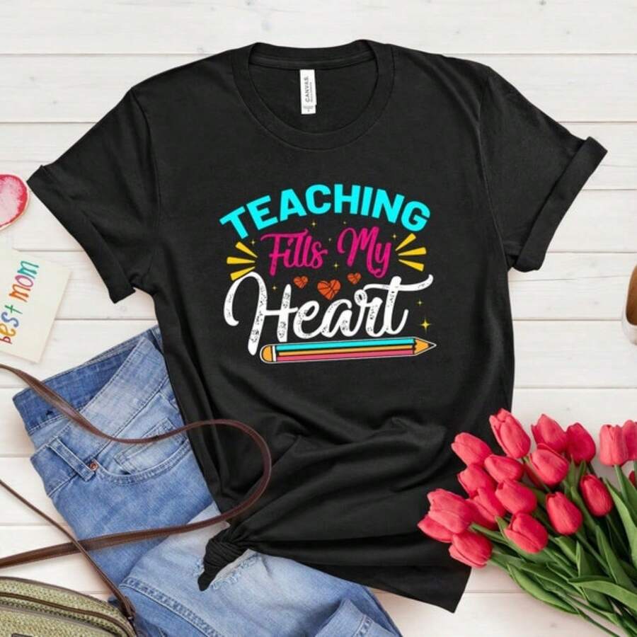Teacher Shirt Teacher Goal, Custom Teacher Shirt, Teacher Life Shirt, Cute Teacher Shirt, Retro Teacher Shirt, Math Teacher Shirt - Black - View 1