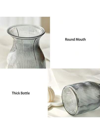 Piece Glass Vase, 7.48 Inches Tall, Moderne Minimalist Home Centerpiece Wedding Tables, Wedding, Halloween, Birthday Graduation Room Flower Vase view 6