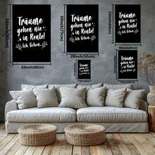 Dream Big Work Hard Inspirational Message Large Wooden Framed Wall Art Home Decor Canvas Painting- For Bedroom, Bathroom, Living Room, Office, Kitchen, Holiday Gift- 1pc