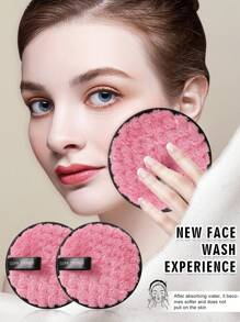 21/9/7/5Pcs Cosmetic Sponge Bundle, Teardrop & Triangle Makeup Sponges, Finger & Air Cushion Puffs, Cleansing Pads, Bow Hair Band, Wrist Bands, Silicone Brush Cleaning Bowl, Washable Daily Facial Makeup Blending Tools - Pink - View 5