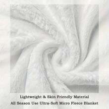 1pc Bunny With Basket Of Easter Eggs Cute Fun Print Flannel Blanket, Soft Warm Cozy Skin-Friendly Machine Washable Blanket For Sofa Bed Car Camping Office Home Decor, Multipurpose Gift Blanket For All Seasons-100% Polyester Knit Fabric - 白色 - 查看 2