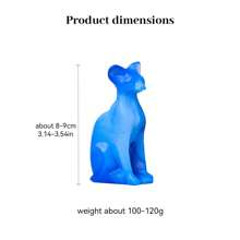 1 pièce Statue de chat sans poils en cristal naturel, dans de nombreuses couleurs. Ornement artisanal mignon d'animal, sculpture énergétique. Cadeau de guérison pour les amateurs de chats