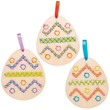Wooden Egg DIY Loom Set, Colorful Thread Weaving Hand-Hung Decoration, Suitable For Easter Party Activities