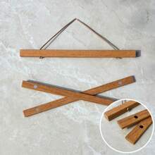 Pine Teak Wood Magnetic Poster Frame Hanger, Magnet Poster Frame For Posters, Prints, Photos, Pictures, Maps, Scrolls, And Canvas Artwork 1pc, Hanging Scroll, Solid Wooden Picture Frame, Hanging Picture Frame, Mobile Poster Frame, Painting Core Teak Scroll Gifts Birthday Graduation