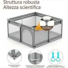Baby Playpen With Mat Activity Centre Indoor Outdoor Baby Fence Toddlers Babies - Grey - View 5