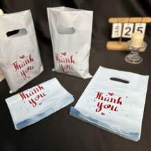 50 chiếc Túi quà cảm ơn Túi mua sắm bán lẻ màu xanh nhạt, Thích hợp cho đám cưới Sinh nhật Lễ Tạ ơn, Quà tặng doanh nghiệp, Cửa hàng, Quần áo, Tiệc tùng, Túi nhựa tái sử dụng có quai xách, Mặt hàng rẻ nhất hiện có, Túi mua sắm, Túi đựng rác trên ô tô cho tiệc, Túi đựng bánh mì, Túi đóng gói Túi đựng quần áo, - Màu xanh nhạt - Xem 8