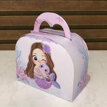 Kit 20 WATERCOLOR MERMAID Boxes - Boxes For Decoration And Souvenirs For Children's Birthdays - Take And Assemble - As In the Photo - View 7