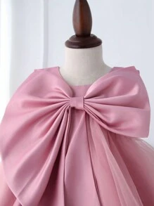 Abito da festa senza maniche in tulle soffice per bambine, costume per laurea/performance alla scuola materna, estivo