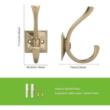Antique Design Wall Hanging Coat Hooks - Champagne Bronze Coat Hooks, Pack For 5 Entry Shoe Cabinets, Wardrobe Bathroom Bedroom Furniture Hardware