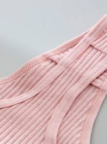 APRSEA 4 chiếc/gói, màu ngẫu nhiên, quần lót G-string nữ - Quần lót cạp thấp gợi cảm in chữ, chất liệu vải dệt kim thoải mái, dây thun in chữ ẩn. - Nhiều màu - Xem 4
