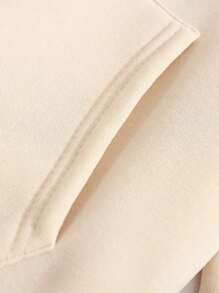 Hombres Capucha con estampado de slogan y dibujos animados - Albaricoque - Ver 8