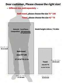1 件珊瑚绒绣花毛巾/浴巾，吸水柔软绣花浴巾，浴室装饰夏季 - 紫色 - 查看 2